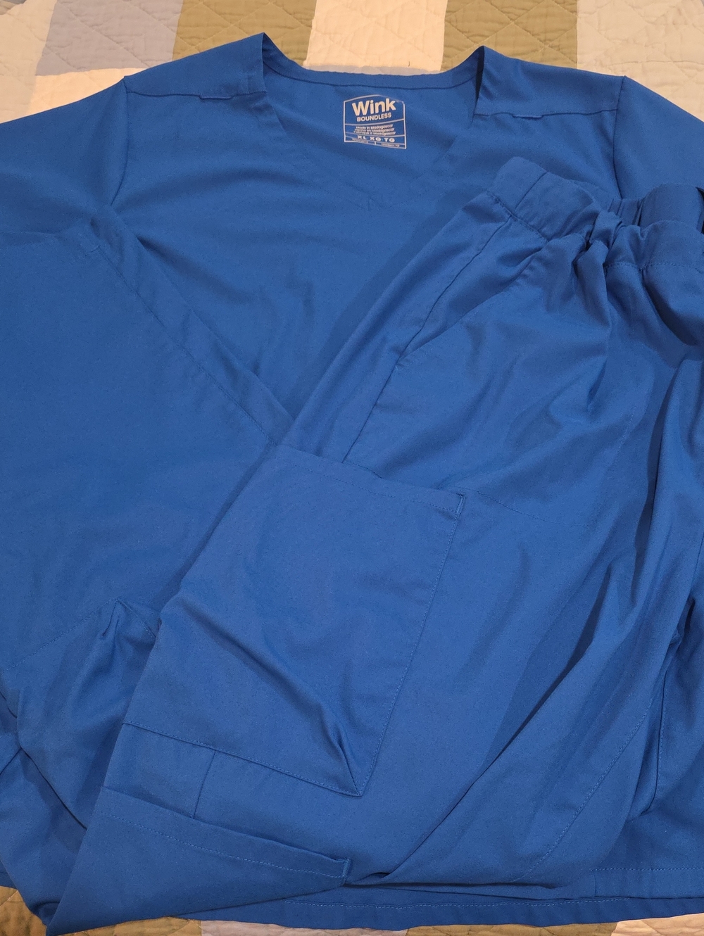 Wink Bright Royal Blue Medical Scrub Top and Pants